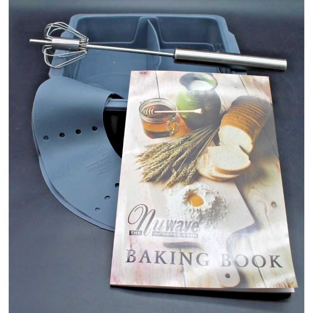 NuWave Pro Plus Silicone Baking Pan - Divider - 11" Baking Ring Book Whisk